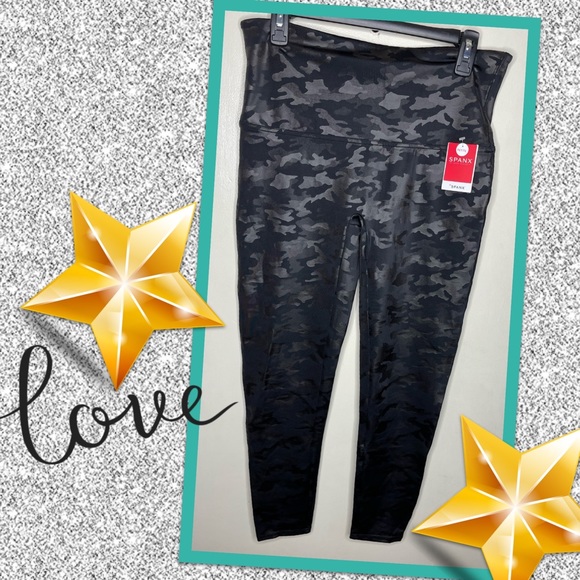 SPANX Faux Leather Camo Leggings - Picture 2 of 4